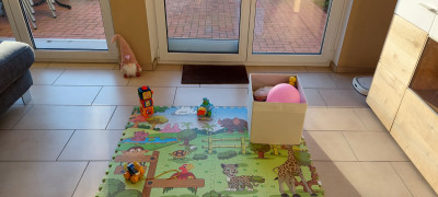 Spielbereich im Wohnzimmer